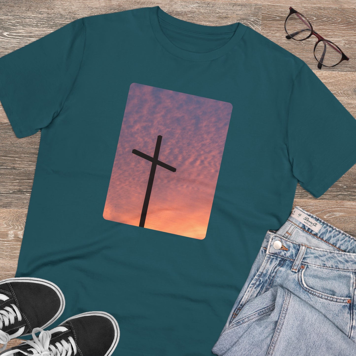 Sunset Crucifix - T-shirt